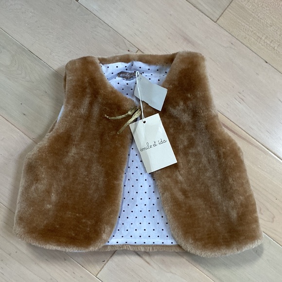 Emile et ida soft faux fur vest